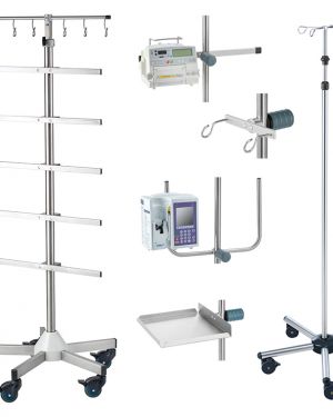 Tige porte sérum Soins intensifs et bloc opératoire